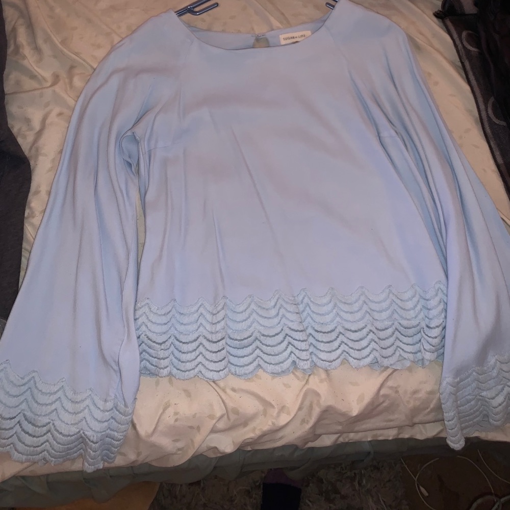 Blue elegant top